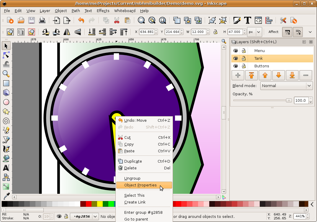 setting the 'id' for rotating objects.