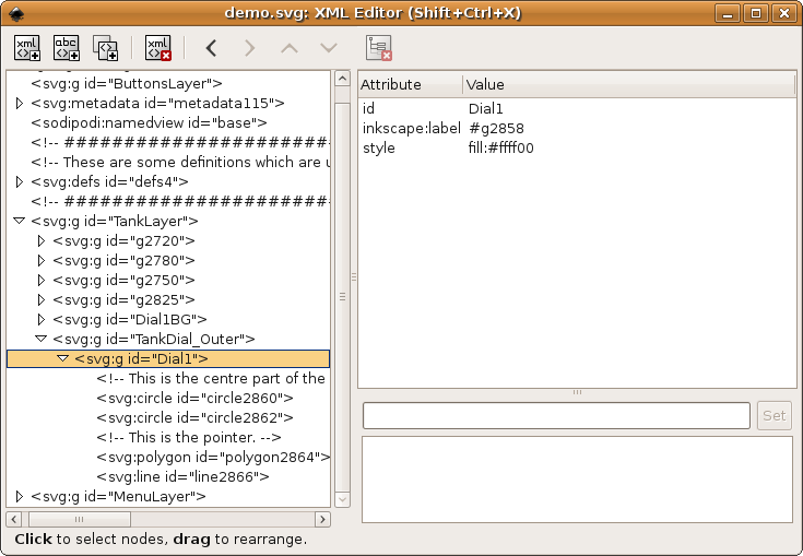 setting the 'id' for rotating objects.