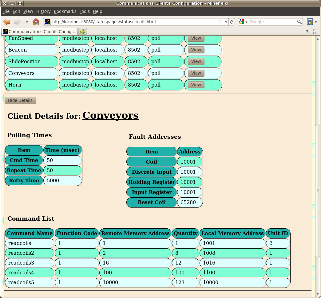 config client details