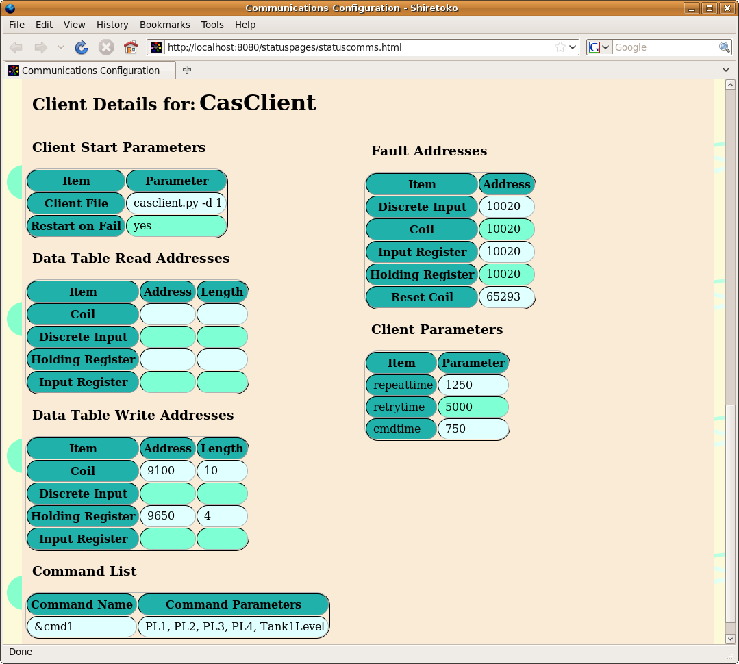 config generic clients