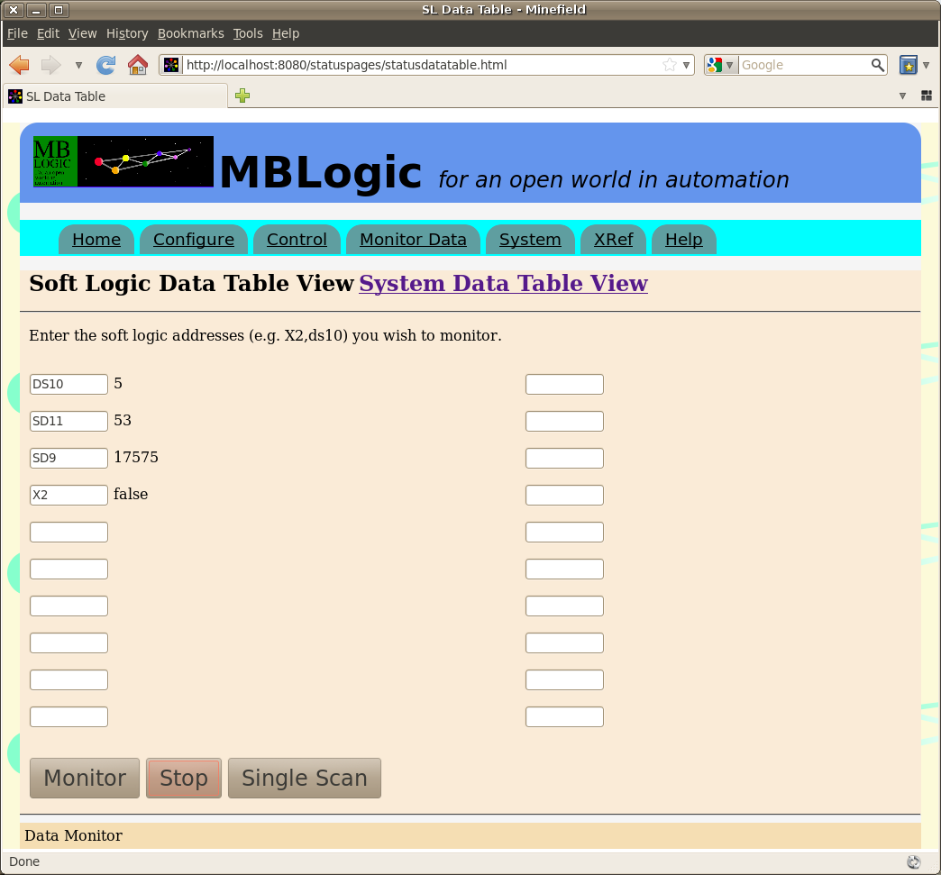 data table