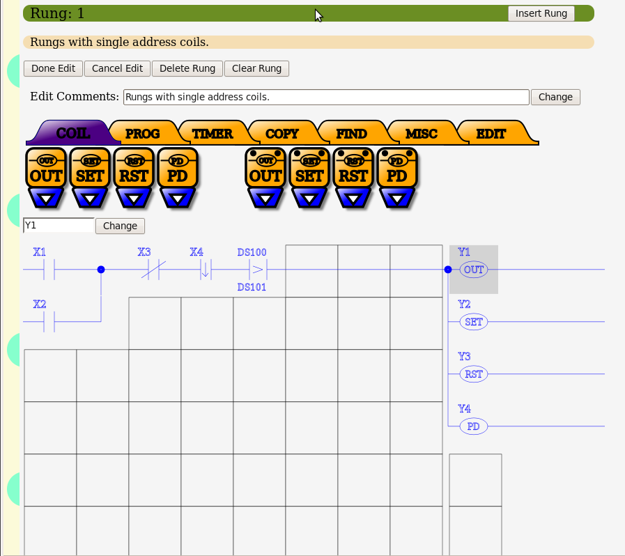 edit an existing rung